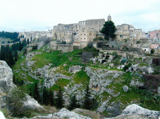 Gravina in Puglia Panorama dal costone della Gravina